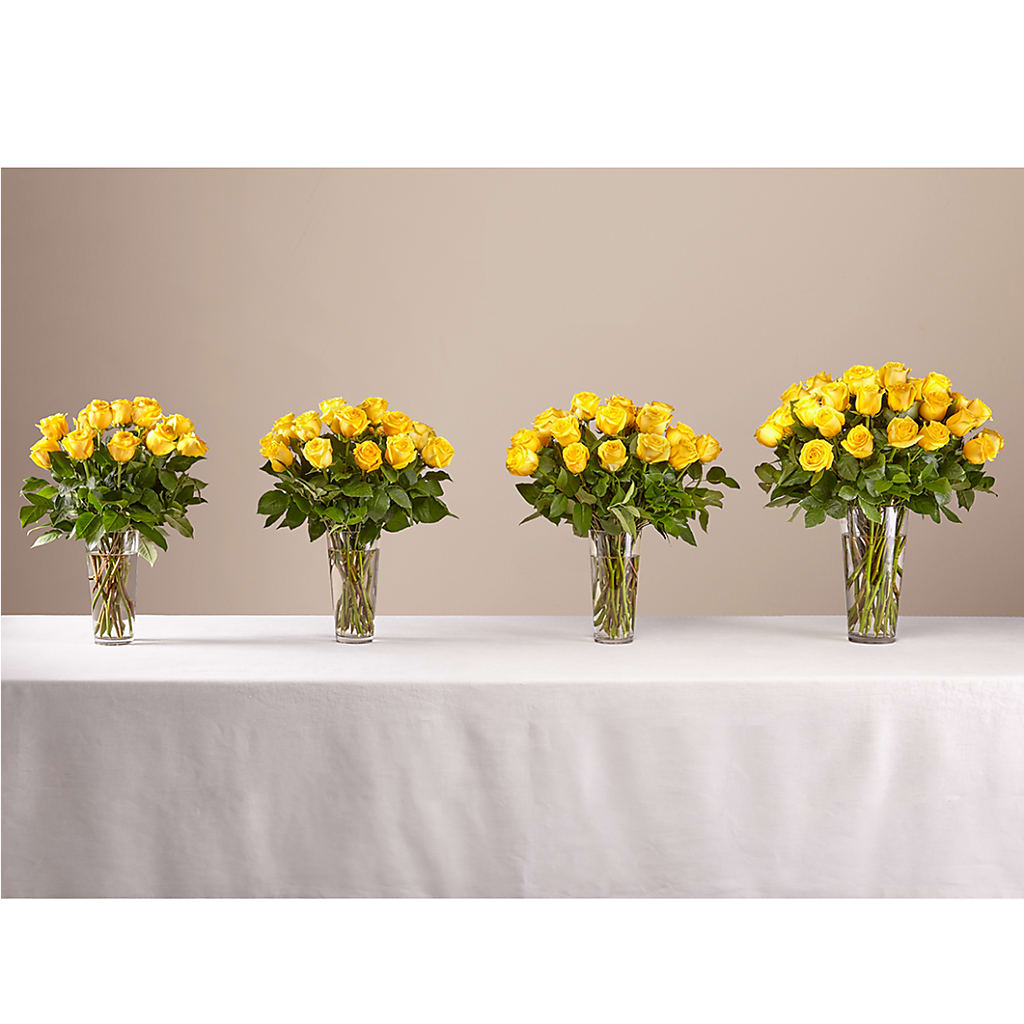 Long Stem Yellow Rose Bouquet – Hartland Flowers And Events, Hartland MI