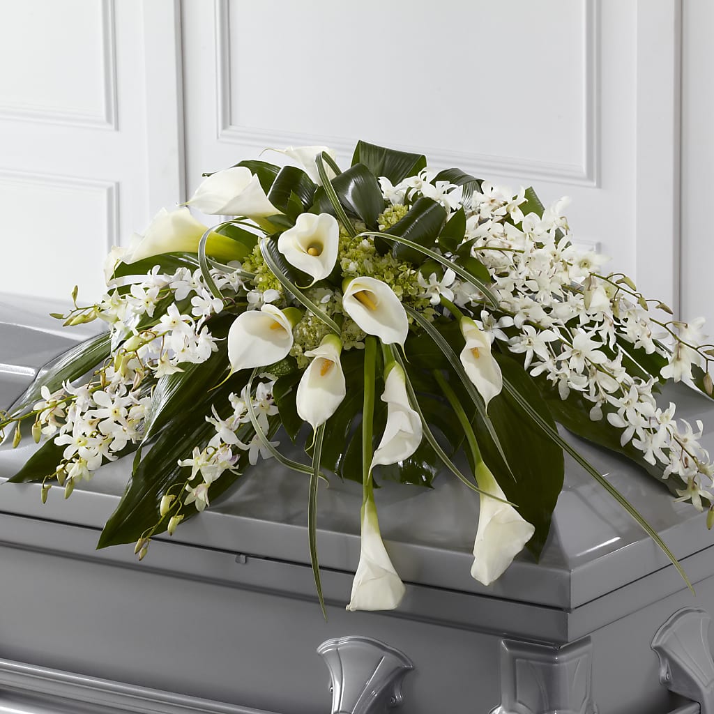 Angel Wings Casket Spray – Hartland Flowers And Events, Hartland MI