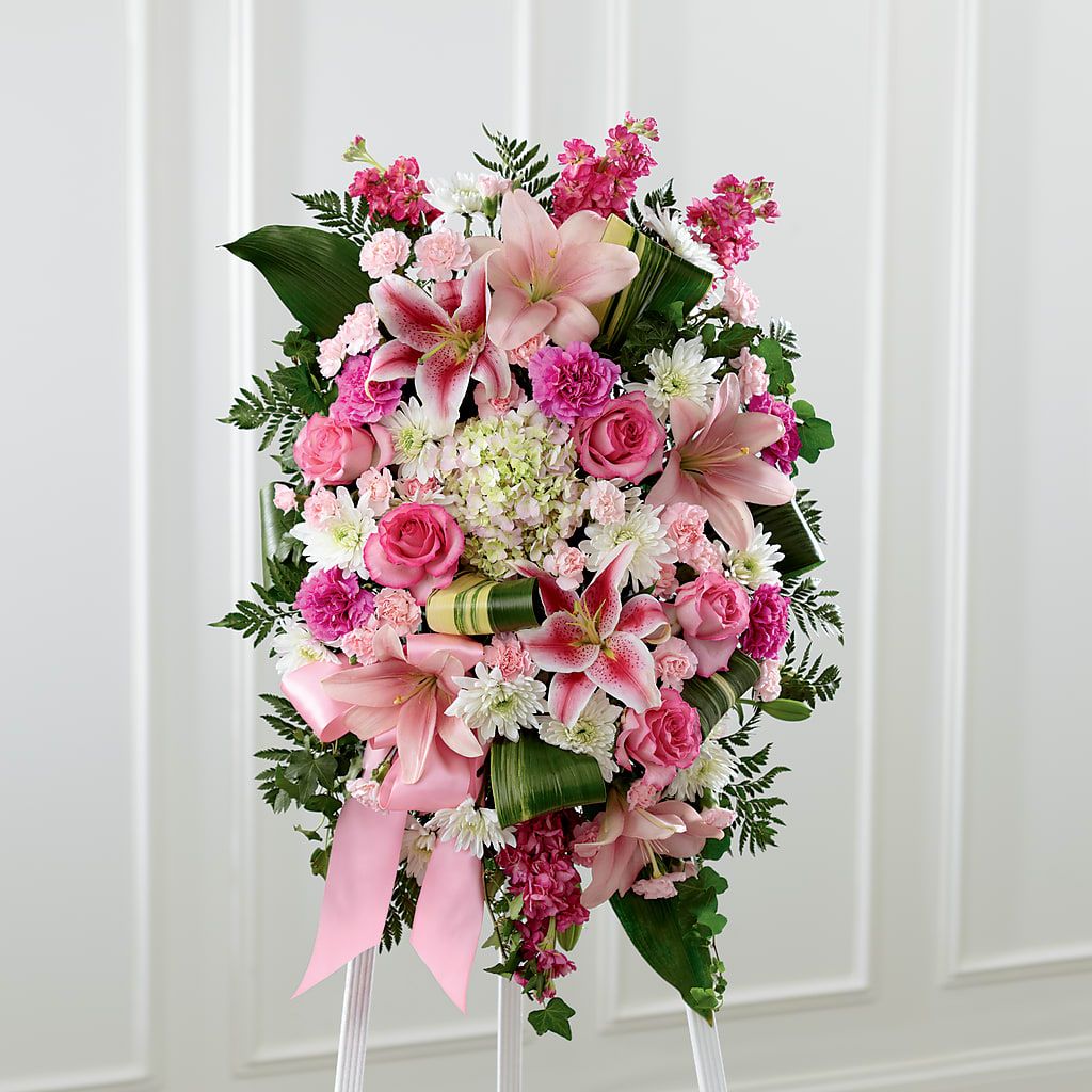 Comforting Standing Spray – Hartland Flowers And Events, Hartland MI