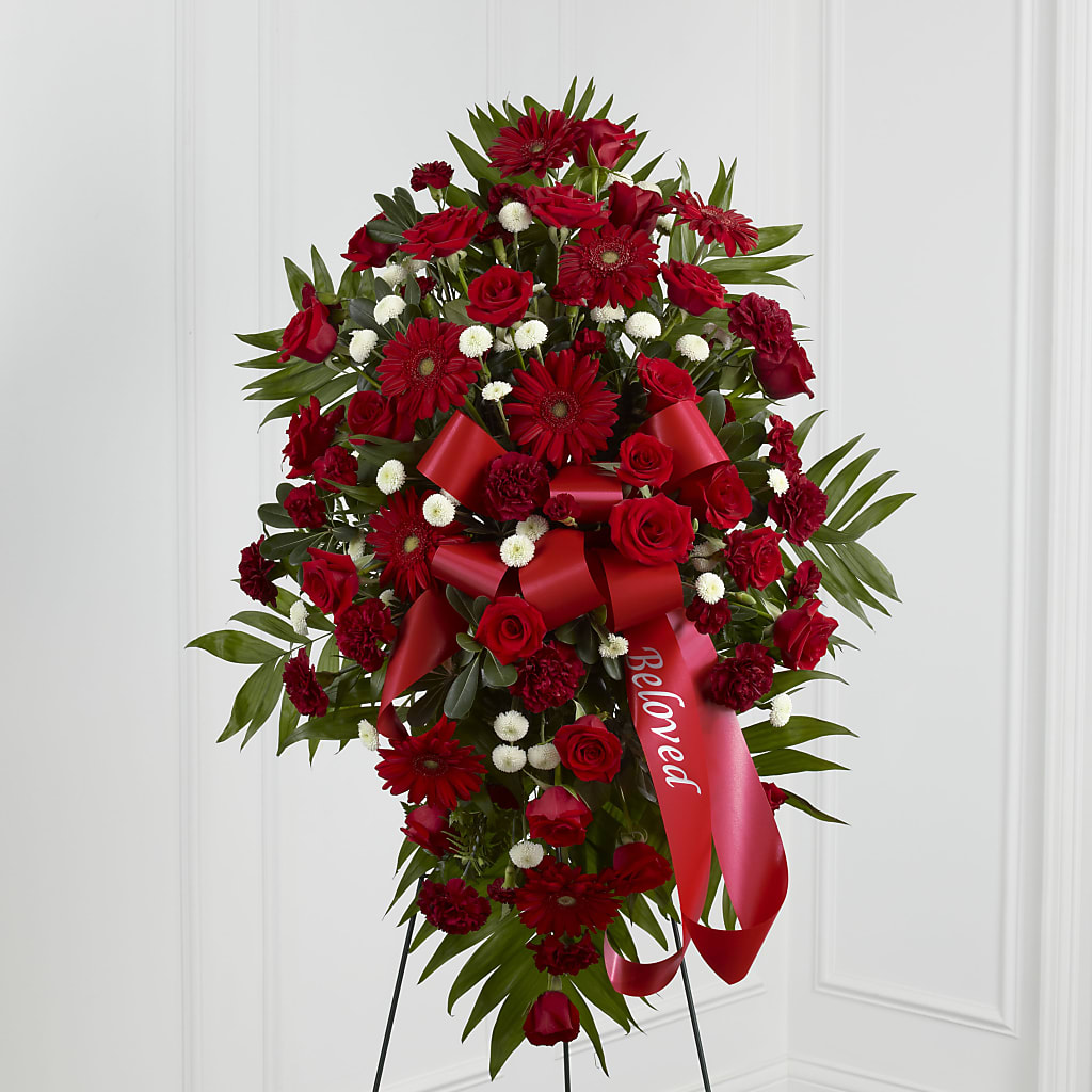 Treasured Memories Standing Spray – Hartland Flowers And Events, Hartland MI