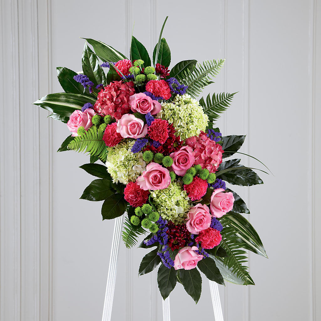 Refreshing Mix Standing Spray – Hartland Flowers And Events, Hartland MI