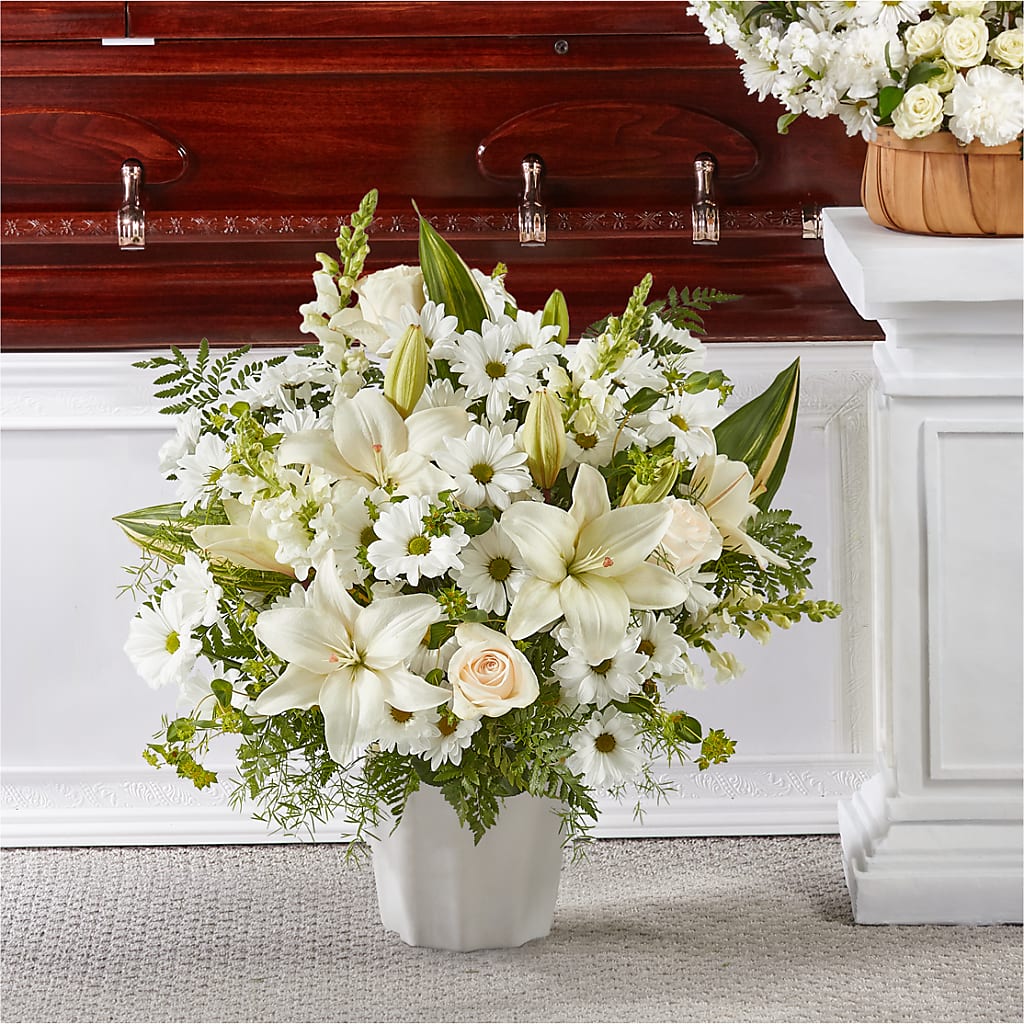 Thoughts of Tranquility Floor Basket – Hartland Flowers And Events, Hartland MI