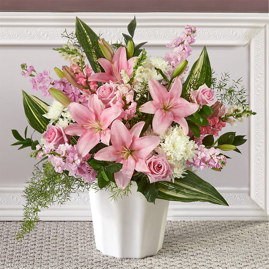 Simply Serene Floor Basket – Hartland Flowers And Events, Hartland MI