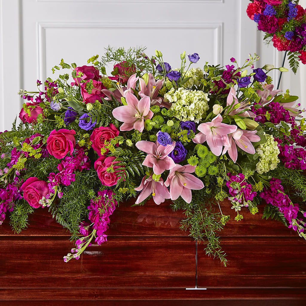 Radiant Tribute Casket Spray – Hartland Flowers And Events, Hartland MI