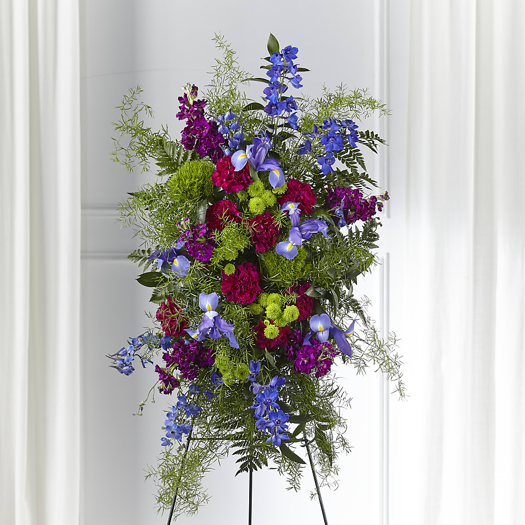 Heavenly Skies Standing Spray – Hartland Flowers And Events, Hartland MI