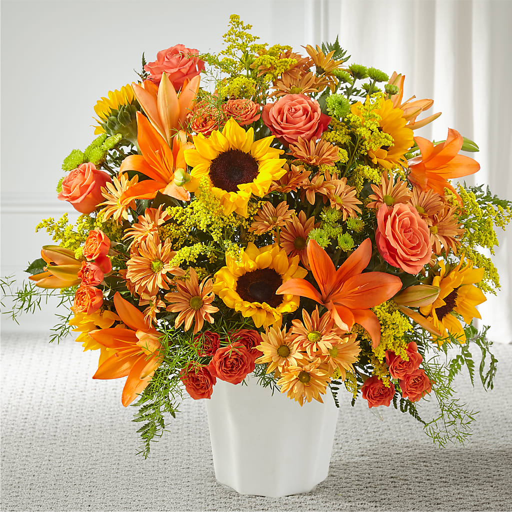 Harvest Thoughts Floor Basket – Hartland Flowers And Events, Hartland MI