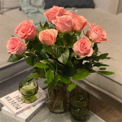 Long Stem Pink Rose Bouquet –  Hartland Flowers And Events, Hartland MI