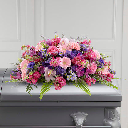 Glorious Garden Casket Spray –  Hartland Flowers And Events, Hartland MI