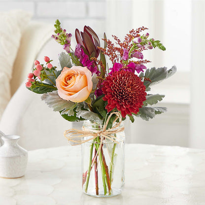 Moody Hues Bouquet –  Hartland Flowers And Events, Hartland MI